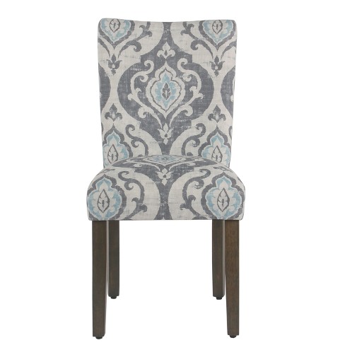 Set of 2 HomePop Parsons Classic Upholstered Accent Dining Chair Suri Blue