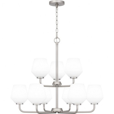 Quoizel Lighting Nielson 9 - Light Chandelier in  Brushed Nickel