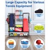 ZACHVO Tennis Equipment Storage Rack - Organizer for Rackets, Balls & Bags for Garage, Club or School - 2 of 4