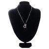 Anna-Kaci Women's Crystal Teardrop Pendant Necklace, Sparkling and Elegant Design with Adjustable Chain for Special Occasions - Apple - 2 of 4
