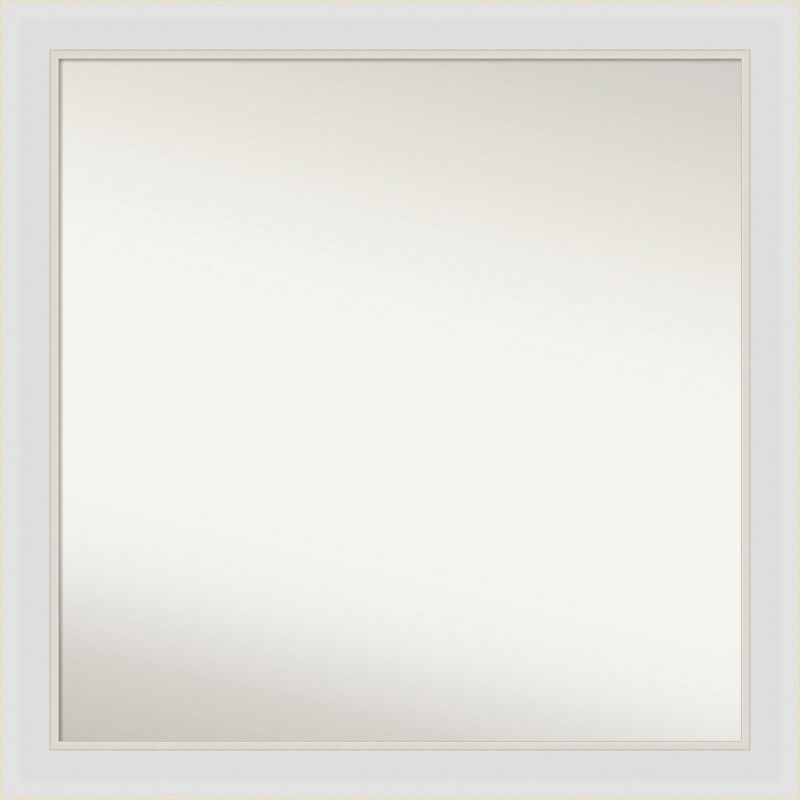 30&#34; x 30&#34; Non-Beveled Flair Soft White Narrow Wall Mirror - Amanti Art, 1 of 11