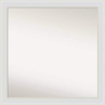 30" x 30" Non-Beveled Flair Soft White Narrow Wall Mirror - Amanti Art