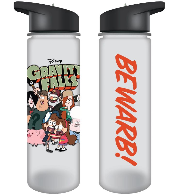 Gravity Falls Title Logo and Characters 24oz Plastic Water Bottle, 1 of 3
