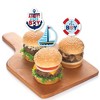 Big Dot of Happiness Ahoy It's a Boy - Dessert Cupcake Toppers - Nautical Baby Shower Clear Treat Picks - Set of 24 - 3 of 4