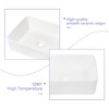 SEVOBAL Bathroom Sinks Rectangular Vessel Ceramic Basin Modern Above Counter Design for Home and Office Use, White, 22"*18"*9" - 4 of 4