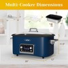 Heynemo Programmable 8 Quart Slow Cooker, 12 in 1 Multi-Cooker Food Warmer with Digital Timer & Temp Control, Stainless Steel - 2 of 4