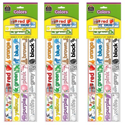 Teacher Created Resources® Colors Headliners, 12 Per Pack, 3 Packs