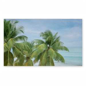 Stupell Industries Tropical Palms Overlooking Ocean Printed Outdoor Door Mat, design by Seven Trees Design, 18"x30" - 1 of 4