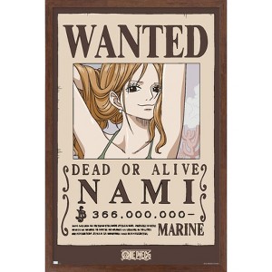 Trends International One Piece - Nami Wanted Poster Framed Wall Poster Prints - 1 of 4