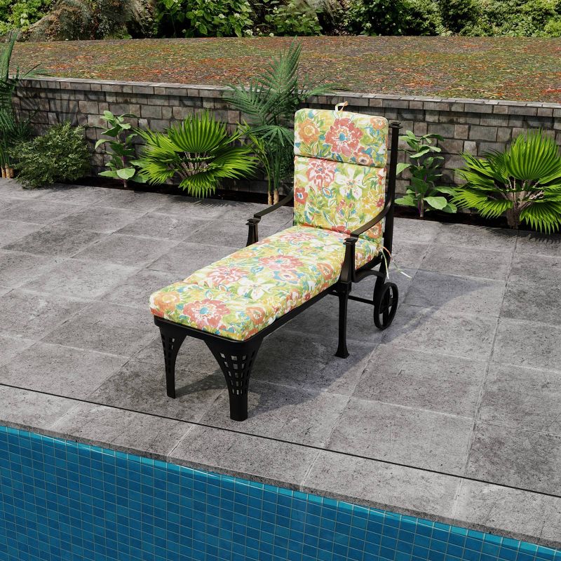 Outdoor French Edge Chaise Lounge Cushion - Jordan Manufacturing, 4 of 10
