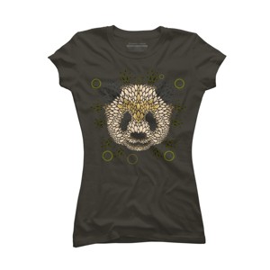 Junior's Design By Humans Panda Face By LetterQ T-Shirt - 1 of 3