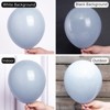 PartyWoo Balloons Dusty Blue Light Boho 18 12 10 5 Inch 100 pcs - 3 of 4
