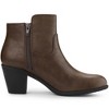 Allegra K Women's Halloween Round Toe Stacked Chunky Heel Zipper Ankle Booties - 3 of 4