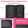 Vynxaria 3-Piece 20/24/28" Travel Luggage Set Rose Red ABS Expandable with Double Spinner Wheels TSA Lock - 4 of 4