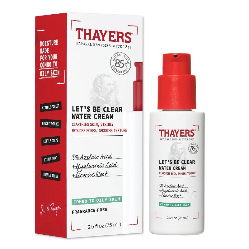 Thayers Natural Remedies Let&#39;s Be Clear Water Cream Face Moisturizer - 2.5 fl oz, 1 of 10