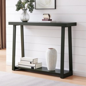 Kings Brand Furniture Emma Wood Console Sofa Table with Storage Shelf for Entryway, Hallway, Behind The Couch, Living Room, Foyer, Bedroom - 1 of 4