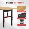 Huxxion 48" Adjustable Work Bench, Heavy Duty Chipboard Work Table with Power Outlet - 3 of 4