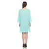 Women's Sheer Crochet Knee Length Cover Up Dress - White Mark - 3 of 4