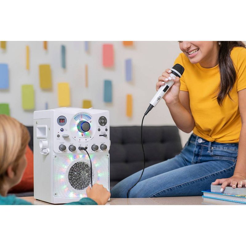 Singing Machine Bluetooth Karaoke System with LED Disco Lights CD+G USB and Microphone Karaoke Machine, 5 of 6