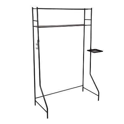 Black Metal Multi-Use Space Saver Rack with Shelves