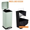 8 Gallon Trash Can, Stainless Steel Kitchen Waste Bin, 30L High-Capacity Hands Free Garbage Can Heavy Duty Brushed for Home Kitchen Bathroom - 2 of 4