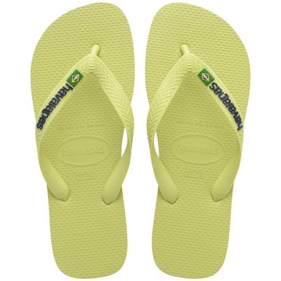 Havaianas Women's Brazil Logo Flip Flops - GREEN, 6
