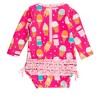 Rufflebutts Baby Girls Upf50+ Long Sleeve One Piece Rash Guard - Sweet Scoops, 18-24m - 2 of 4