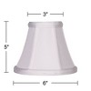 Imperial Shade Set of 8 Empire Chandelier Lamp Shades White Small 3" Top x 6" Bottom x 5" High Candelabra Clip-On Fitting - 4 of 4