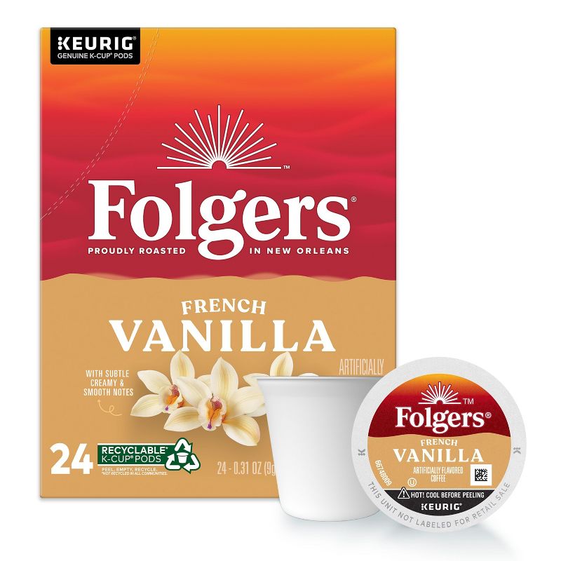 Folgers Vanilla Biscotti Medium Roast Coffee Pods - 24ct, 3 of 14