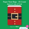 Big Dot of Happiness Jolly Santa Claus Paper Treat Bags, Party Individual Candy Snack Favors, Greaseproof White Sandwich Cookie Bags - 25 Count - 4 of 4