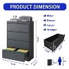 Lateral File Cabinet 4 Drawer, Filing Cabinet, Lockable File Cabinet for Home Office, Locking Metal Cabinet for Legal/Letter/A4/F4 Size-The Pop Home - 3 of 4