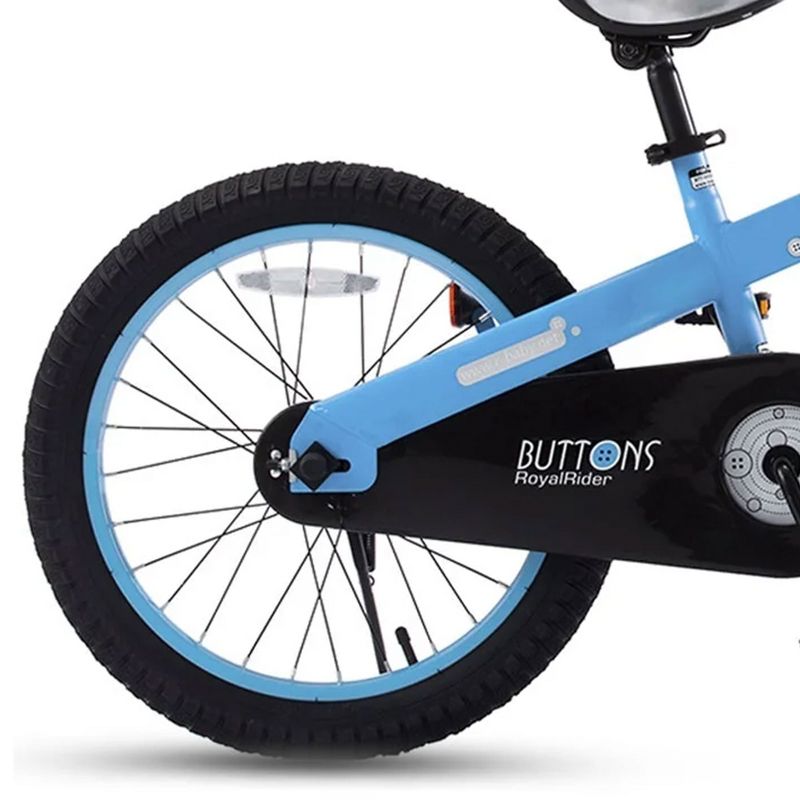 RoyalBaby Buttons Kids Bike Bicycle with Kickstand, 2 Brake Styles, Reflectors, for Boys and Girls Ages 5 to 9, 4 of 7