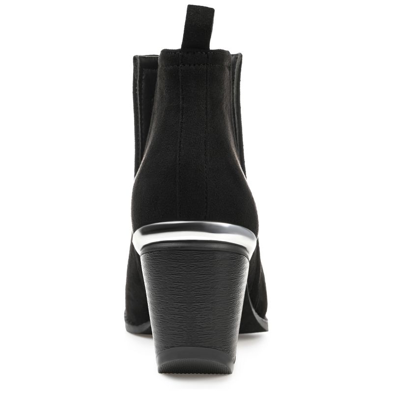 Journee Collection Womens Issla Pull On Stacked Heel Booties, 4 of 11