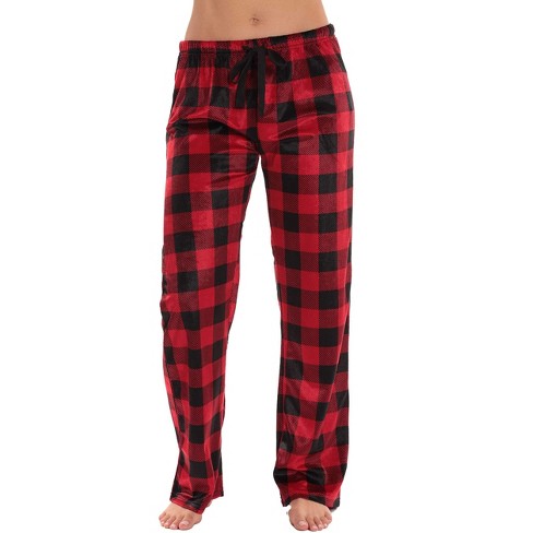 Just Love Womens Buffalo Plaid & Winter Print Micro Fleece Pajama