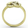 Slickblue Gold Ion Plated Stainless Steel Ring with Clear Crystals, Infinity Knot Design, Women’s Ring, Size 5-10 - 3 of 4