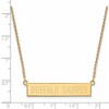 Black Bow Jewelry 14k Yellow Gold Plated Sterling Silver Buffalo Sabres NHL Necklace 18 Inch - 2 of 4