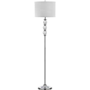 Riga 60 Inch H Floor Lamp - Clear/Chrome - Safavieh.