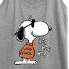 Women's Peanuts Joe Cool Hee Hee Hee Graphic Racerback Tank - Heather Grey - 2 X-Large - 2 of 4
