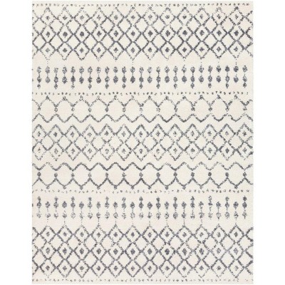 Mark & Day Occitanie 7'10"x10'3" Rectangle Woven Indoor Area Rugs White: Stain-Resistant, Pet Friendly, Scandinavian Style