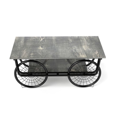 SEVOBAL Coffee Tables Modern Rectangle Coffee Table with Sturdy Elegant Base and Stylish Living Room, Black, 47.25"*24.41"*5.91"