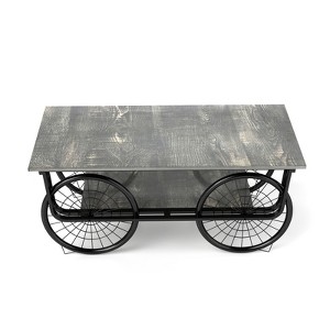 SEVOBAL Coffee Tables Modern Rectangle Coffee Table with Sturdy Elegant Base and Stylish Living Room, Black, 47.25"*24.41"*5.91" - 1 of 4