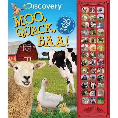 Discovery: Moo, Quack, Baa! - (39-Button Sound Books) by  Grace Baranowski (Board Book)