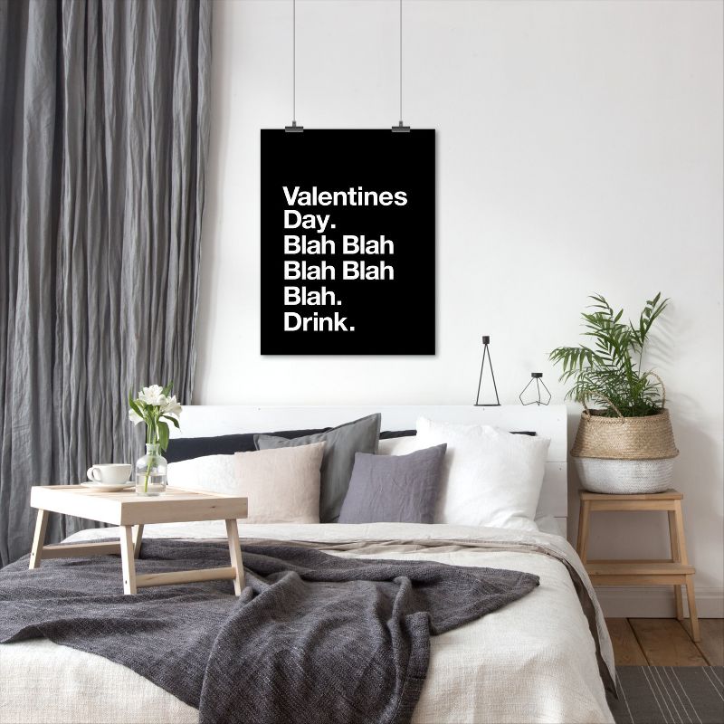 Americanflat Minimalist Motivational Valentines Day Blah Blah Blah By Motivated Type Wall Art, 5 of 7