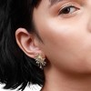 SOHI Women's Crystal Silver Casual Stud Earrings - 4 of 4