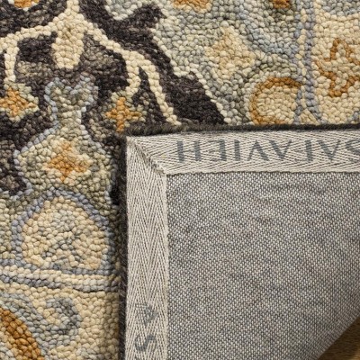 Aspen Beige and Brown 7' Square Hand Tufted Wool Rug