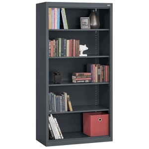 Sandusky Lee 36"Wx18"Dx72"H Welded Bookcase Charcoal - 1 of 2