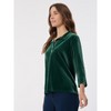 Jones New York Velour Pop-Over Collar Top - 2 of 3