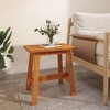 VidaXL Stool 17.7"x11.4"x17.7" Rectangular Solid Wood Acacia - 3 of 4