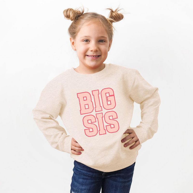The Juniper Shop Big Sis Distressed Toddler Graphic Sweatshirt, 2 of 3