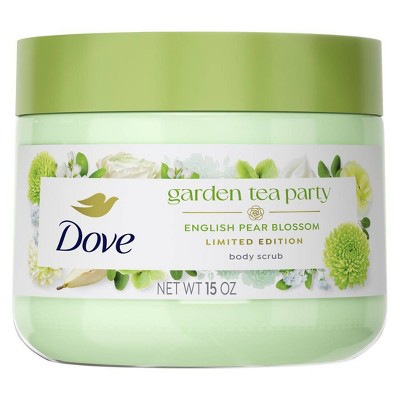 Dove Beauty Garden Tea Party Body Scrub - English Pear Blossom - Limited Edition - 15oz